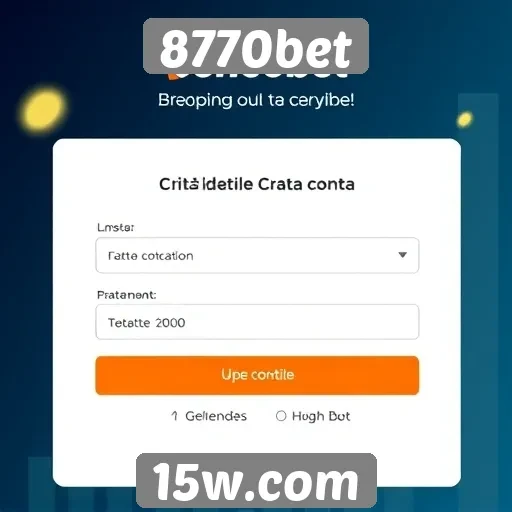 Como criar uma conta na plataforma 8770bet